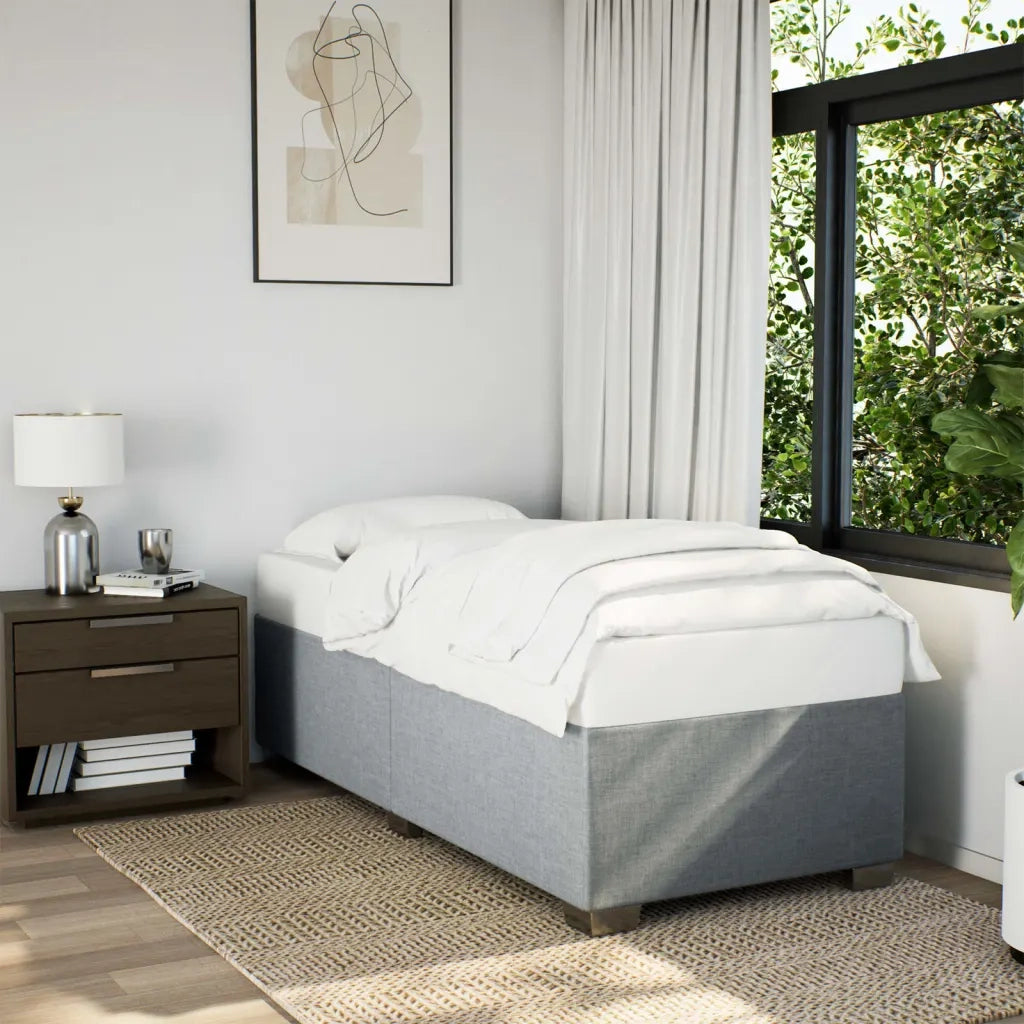 Giroletto senza Materasso Grigio Chiaro 80x200 cm Tessuto