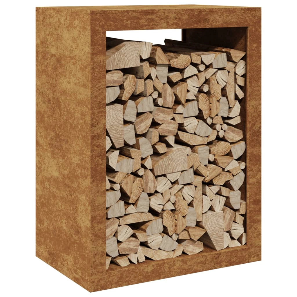 Portalegna 60 x 40 x 80 cm Acciaio Corten Marrone 02_0043736
