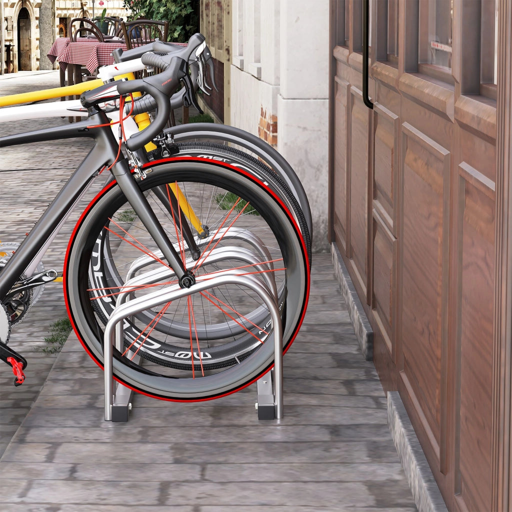 Parcheggio Biciclette 3 Posti ¨C zephmum ¨C Grigio 76x33x27cm
