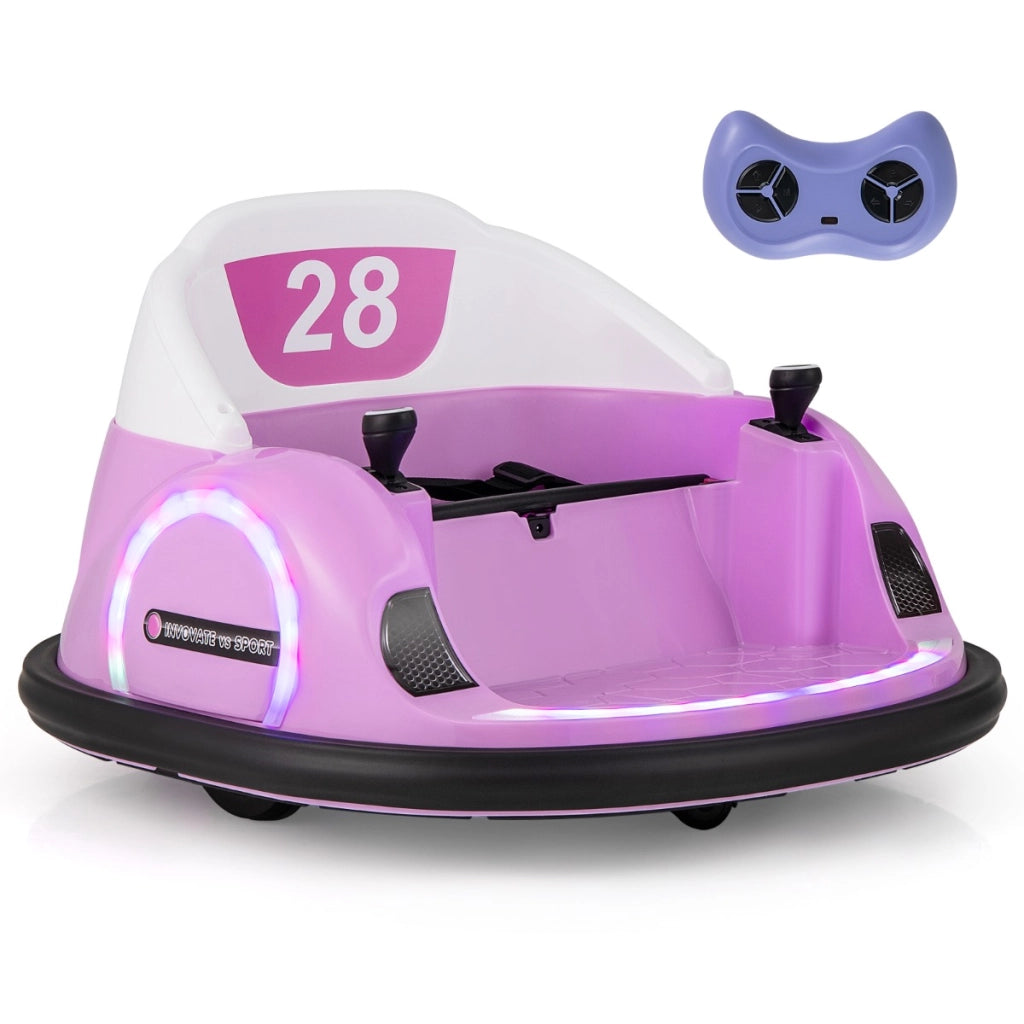 Auto a paraurti per bambini con luci LED connessione wireless musica e suoni, Auto a scoppio per bambini dai 18+ mesi Rosa-Macchinine giocattoli