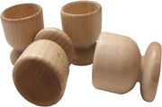 Set di Cesti di Pasqua in Legno da 4 - Contenitori per Uova Cotti - Decorativi e Creativi DIY in Legno Artigianale
