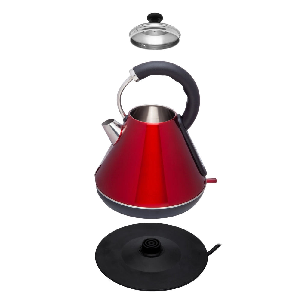 SOGO Bollitore Senza Fili 1.8L 2200W Elettrico, Design Ergonomico, Acciaio Inox, Spegnimento Automatico, Protezione Surriscaldamento