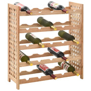 Portavini da 25 Bottiglie in Massello di Noce 63x25x73 cm 247101