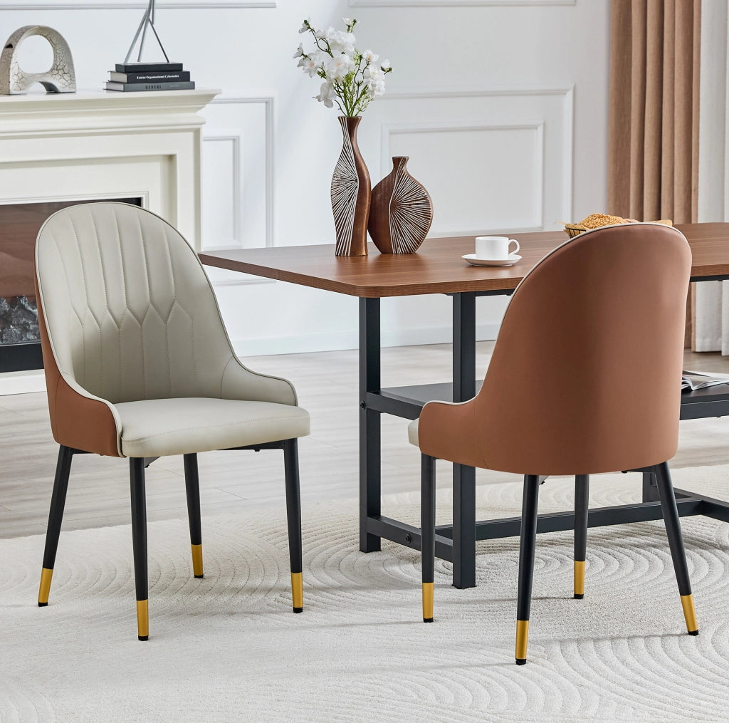 Set di 2 sedie da pranzo in ecopelle PU