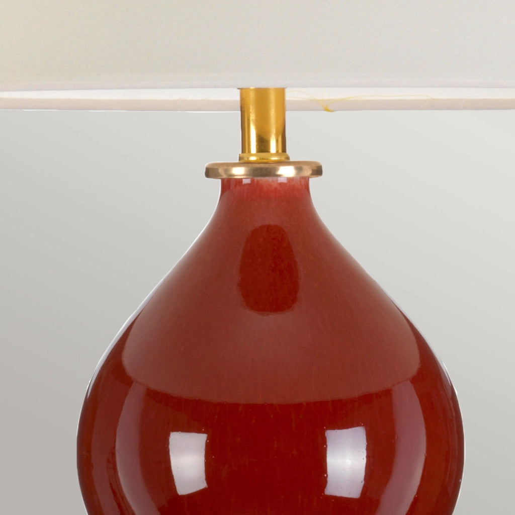 Lampada da tavolo in ceramica rossa Harbin E27 60W D. Lightbox