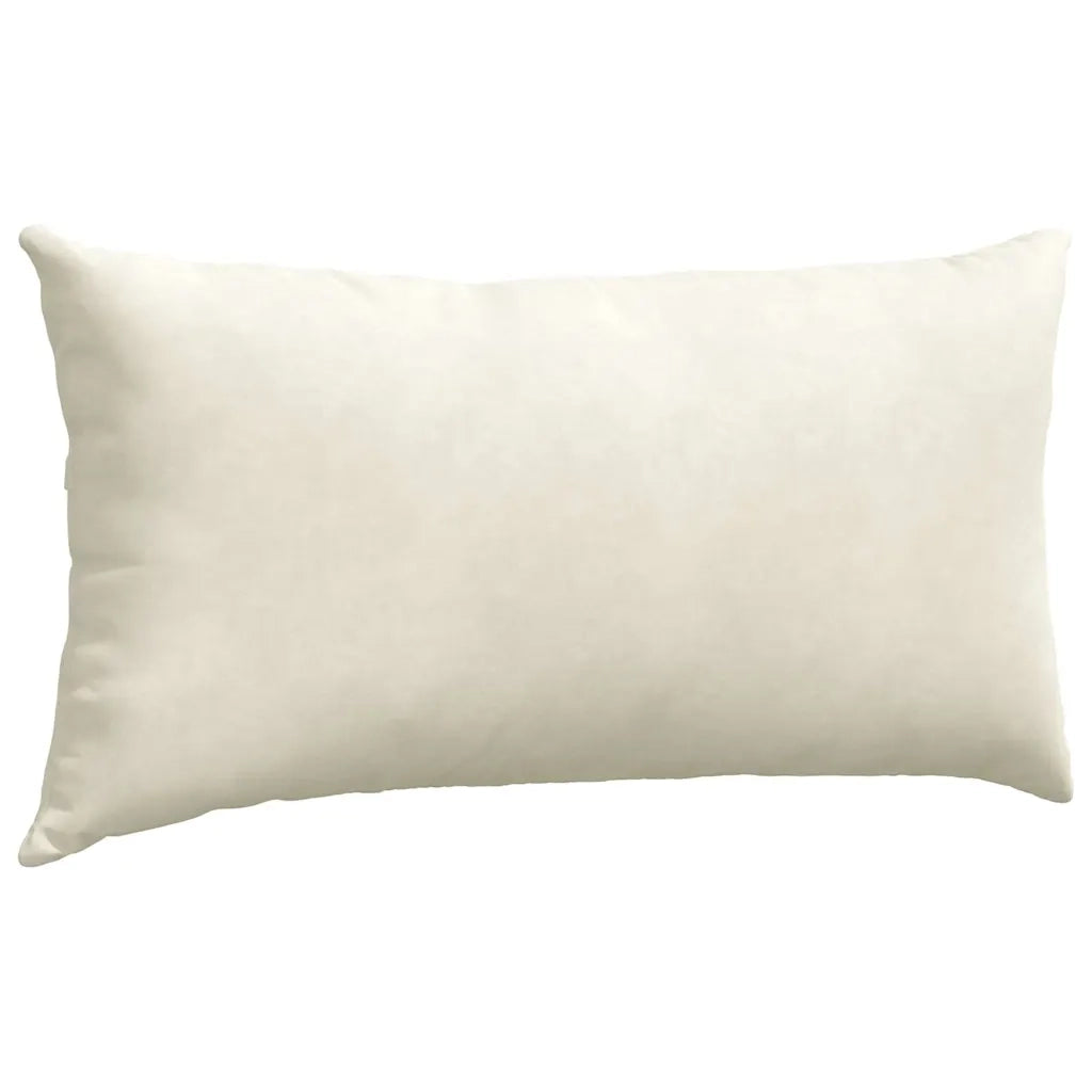 Cuscini da Divano 2 pz | Cuscini per sedie Crema 80 x 40 cm Tessuto in Cords
