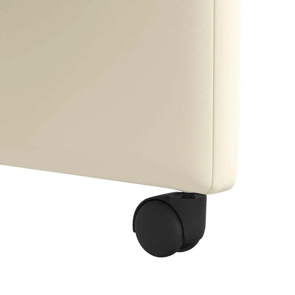Sedie da Pranzo con Ruote con ruote 2 pcs Crema 57 x 66 x 94 cm 42017817