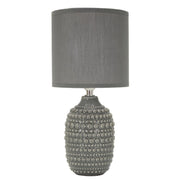 Lampada da Tavolo MF94, Grigio, Ceramica, 15x15x30,5 cm, Seven Design