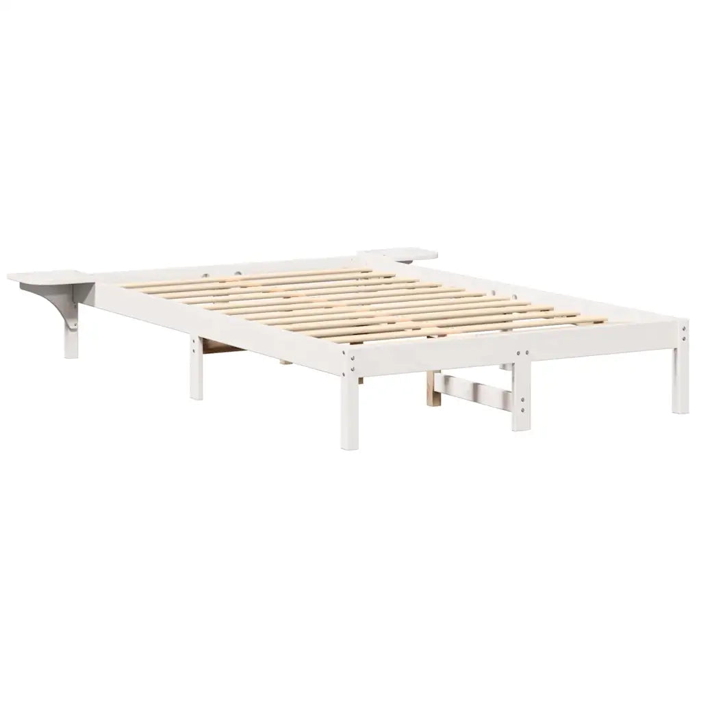 Struttura del letto Bianco 120 x 200 cm Pino massello 873191