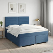 Letto box spring con materasso Blu 140 x 200 cm Tessuto 3453422