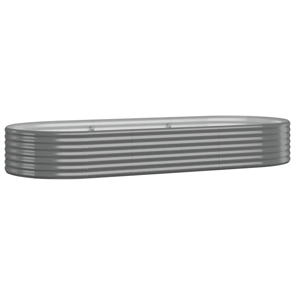 Letto Giardino Acciaio Verniciato a Polvere 249x100x36cm Grigio