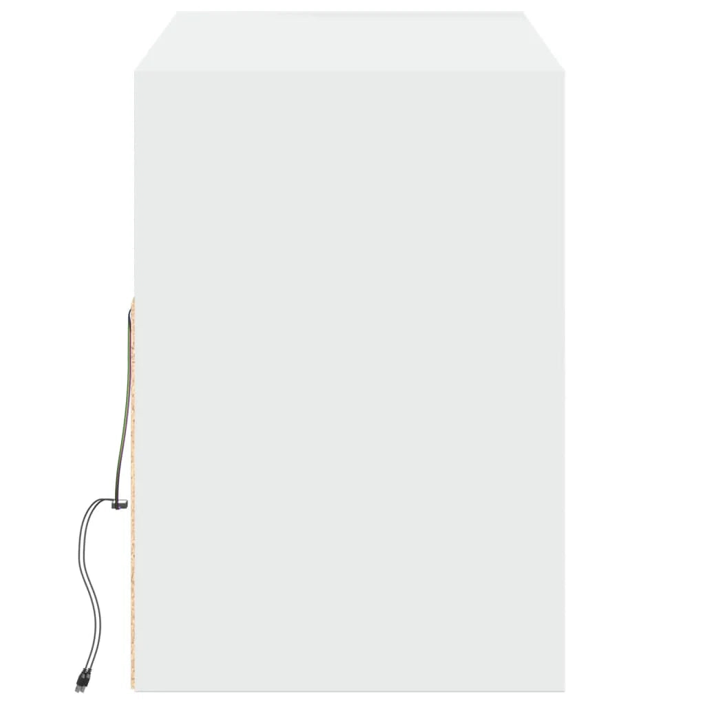 Mobile TV multimediale scaffale TV credenza mobile TV sala da pranzo soggiorno camera da letto mobile da parete con luci LED 130 x 31 x 45 cm bianco 02_0027856