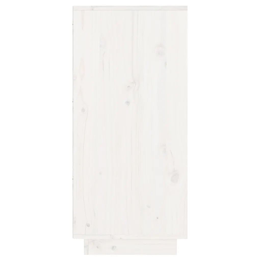 Mobile Consolle Bianco 60x34x75 cm in Legno Massello di Pino 813835