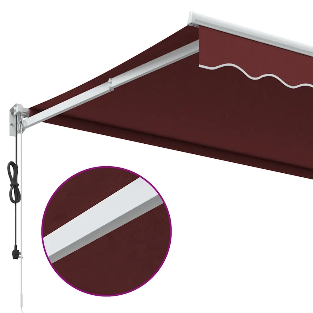 Tenda da Sole Retrattile Automatica Bordò 350x250 cm 3215304