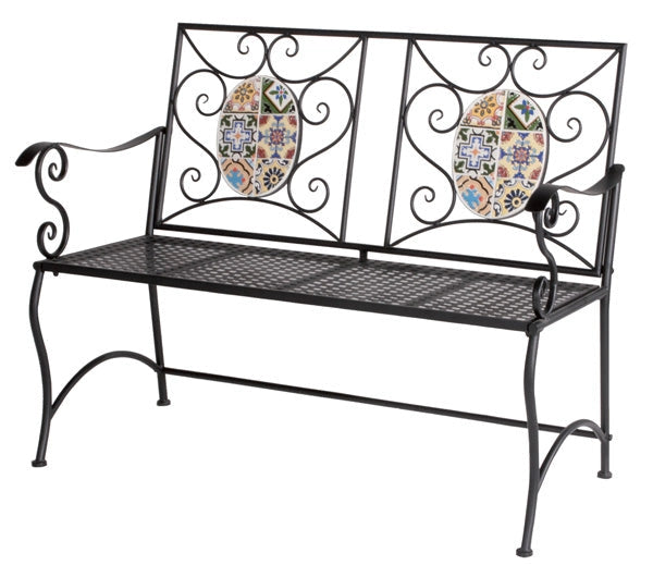 Panchina mosaico 107x43x90h flower