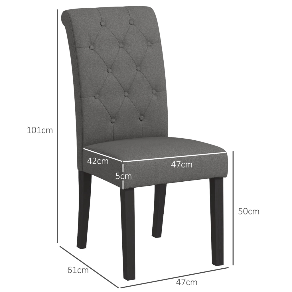 Sedia da Pranzo ¨C zephmum ¨C Grigio Scuro, Legno, 47x61x101 cm