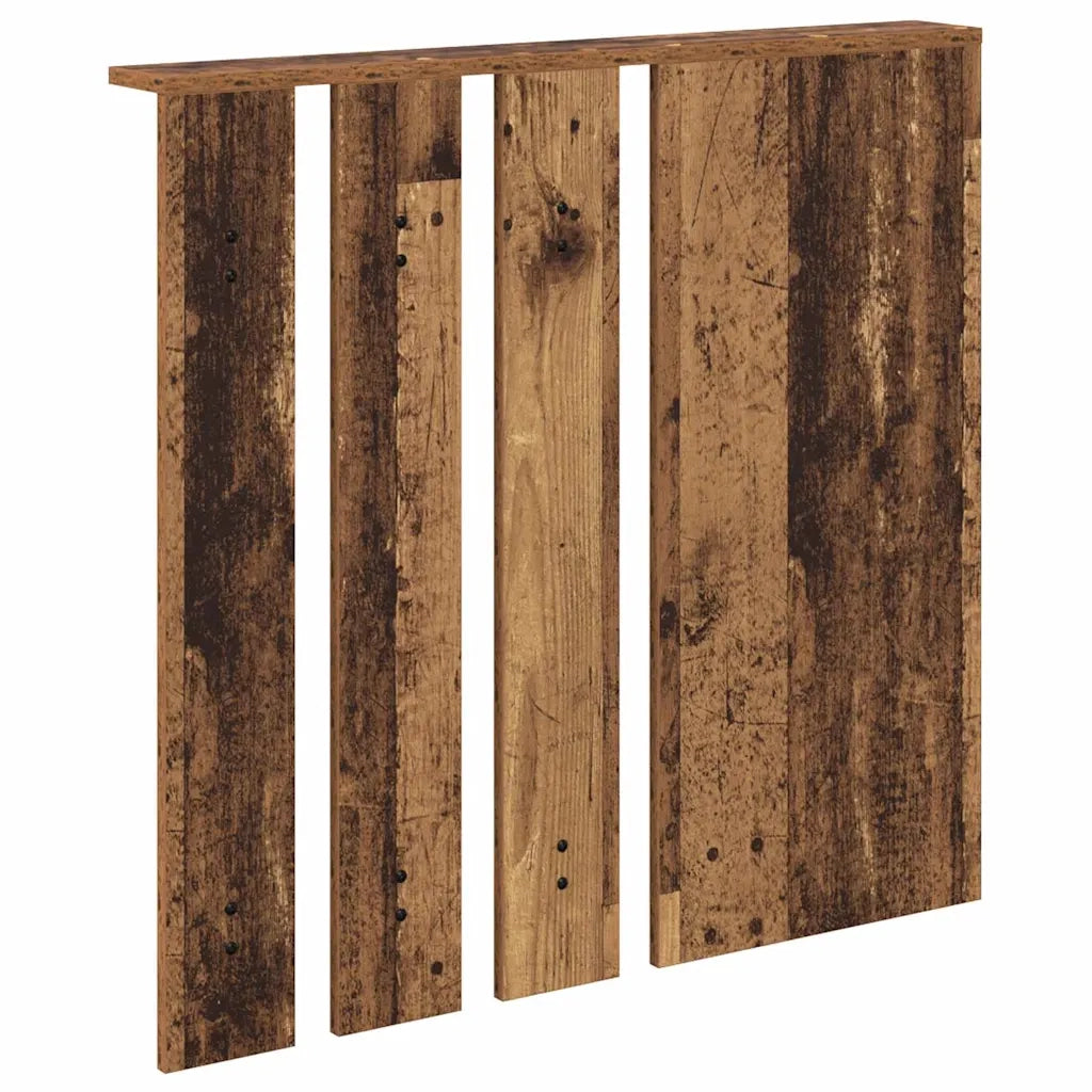 vidaXL Appendiabiti a muro con specchio Legno vecchio 84 x 10 x 80 cm