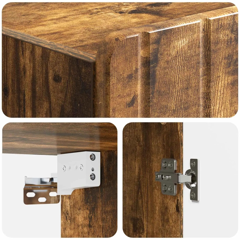 Mobiletto a muro Rovere Fumo 66 x 34,5 x 92 cm 898230