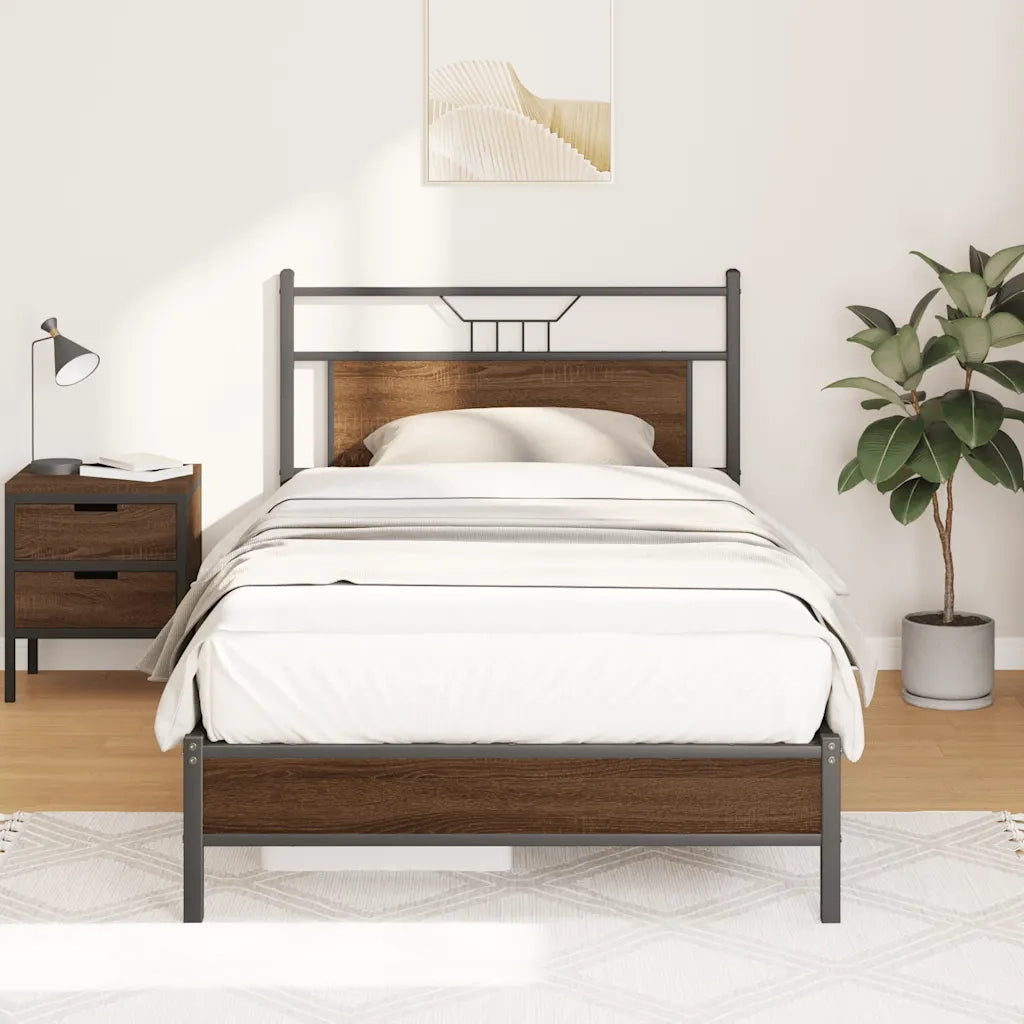 Giroletto senza Materasso Rovere Marrone 107x203 cm Truciolato 4106994