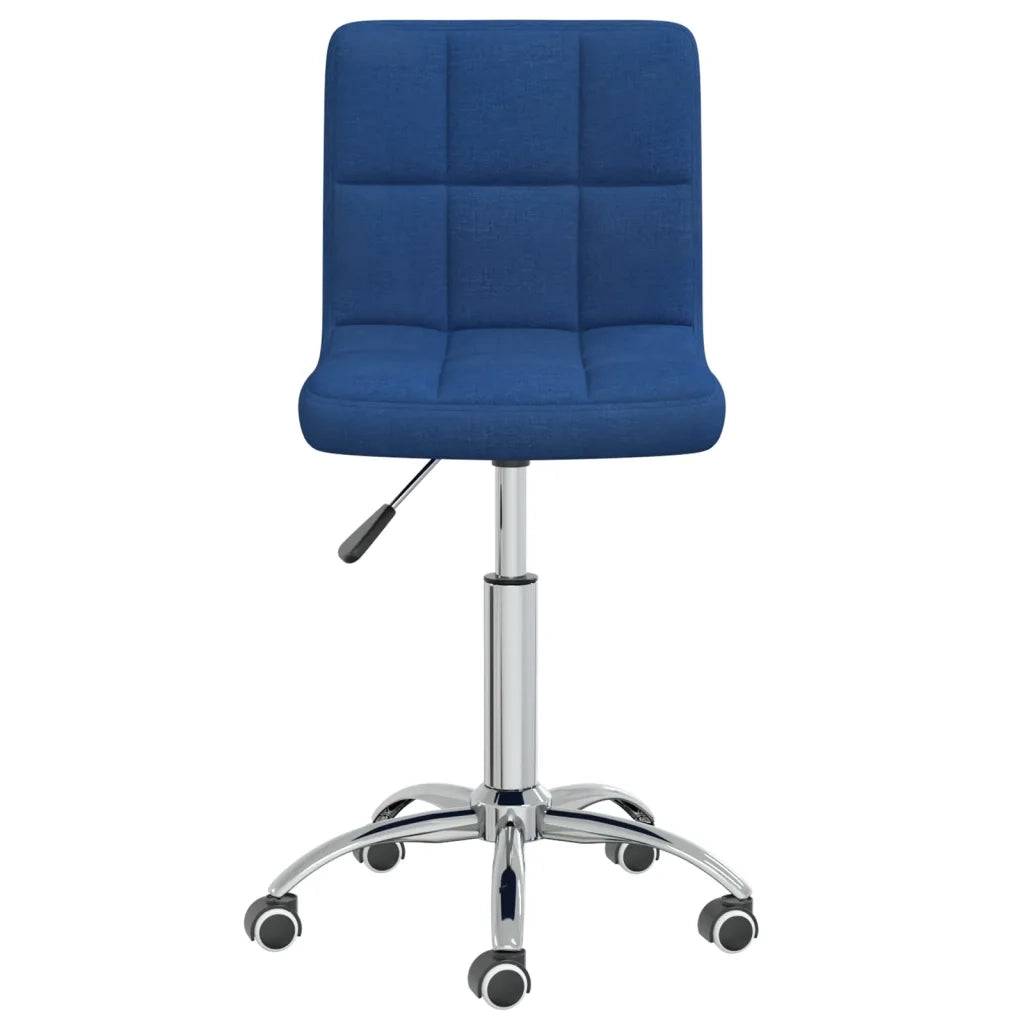 Sedia da Pranzo Girevole Blu in Tessuto 3087535