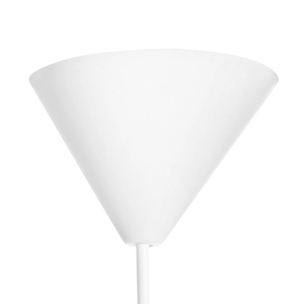 Lampada a sospensione con paralume in tessuto di cotone bianco design moderno luce per soggiorno