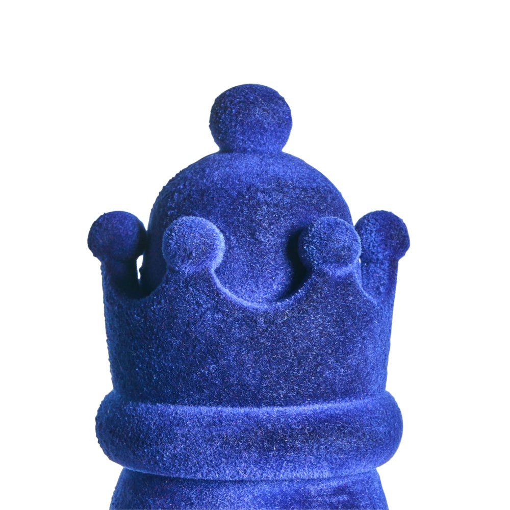 Set di 2 statuine Schiaccianoci in materiale sintetico decorazione natalizia blu