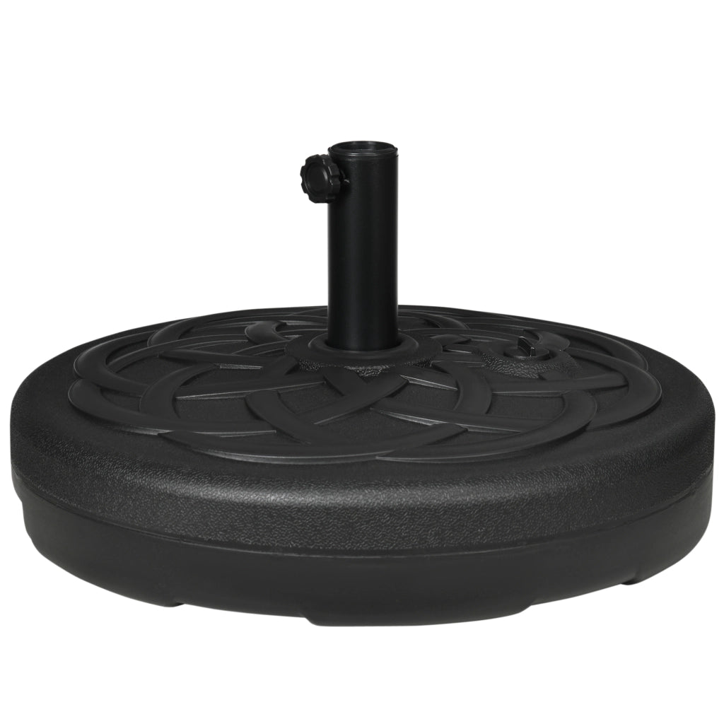Base per Ombrellone da Giardino ¨C zephmum ¨C Nero 35 kg Sabbia 25L Acqua ?56x30,5 cm