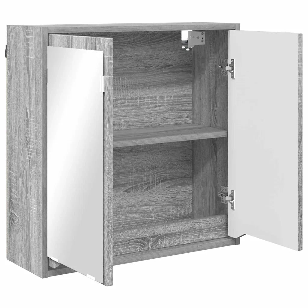 Mobiletto per specchio da bagno Grigio Sonoma 60 x 20 x 60 cm