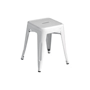 Set Di 4 Sgabelli Basso Impilabile Lamiera Avorio Moia