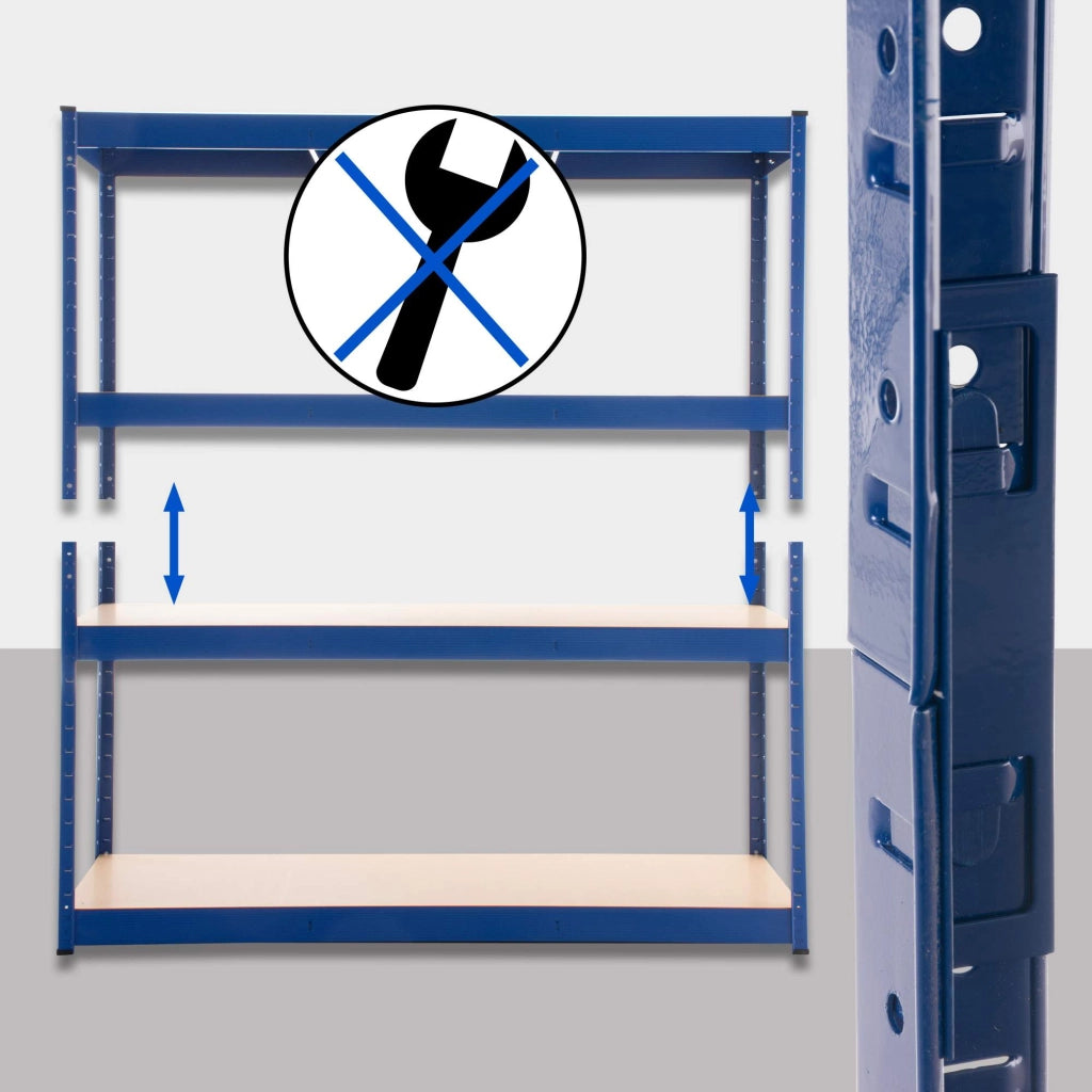 Scaffale Zincato Professionale 160x60x180 blu