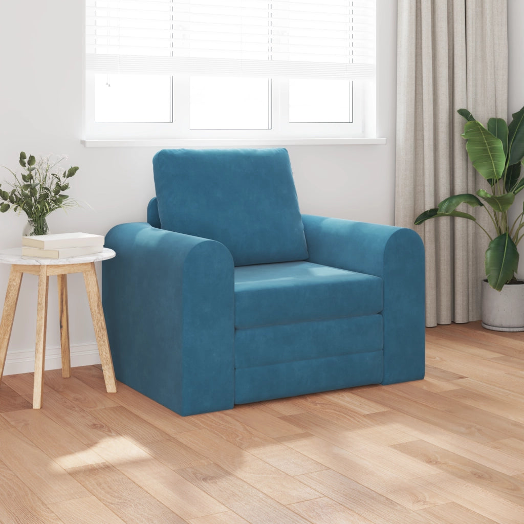 Divano Letto 2 in 1 Blu 98x71x83 cm