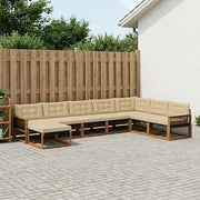 Set di divani da esterno con cuscino 8 pcs Naturale e Beige 3381617