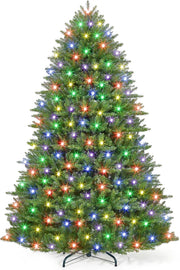 Albero di Natale Verde 135cm con 200 LED Mix PE e PVC 732 Punte e Supporto in Metallo