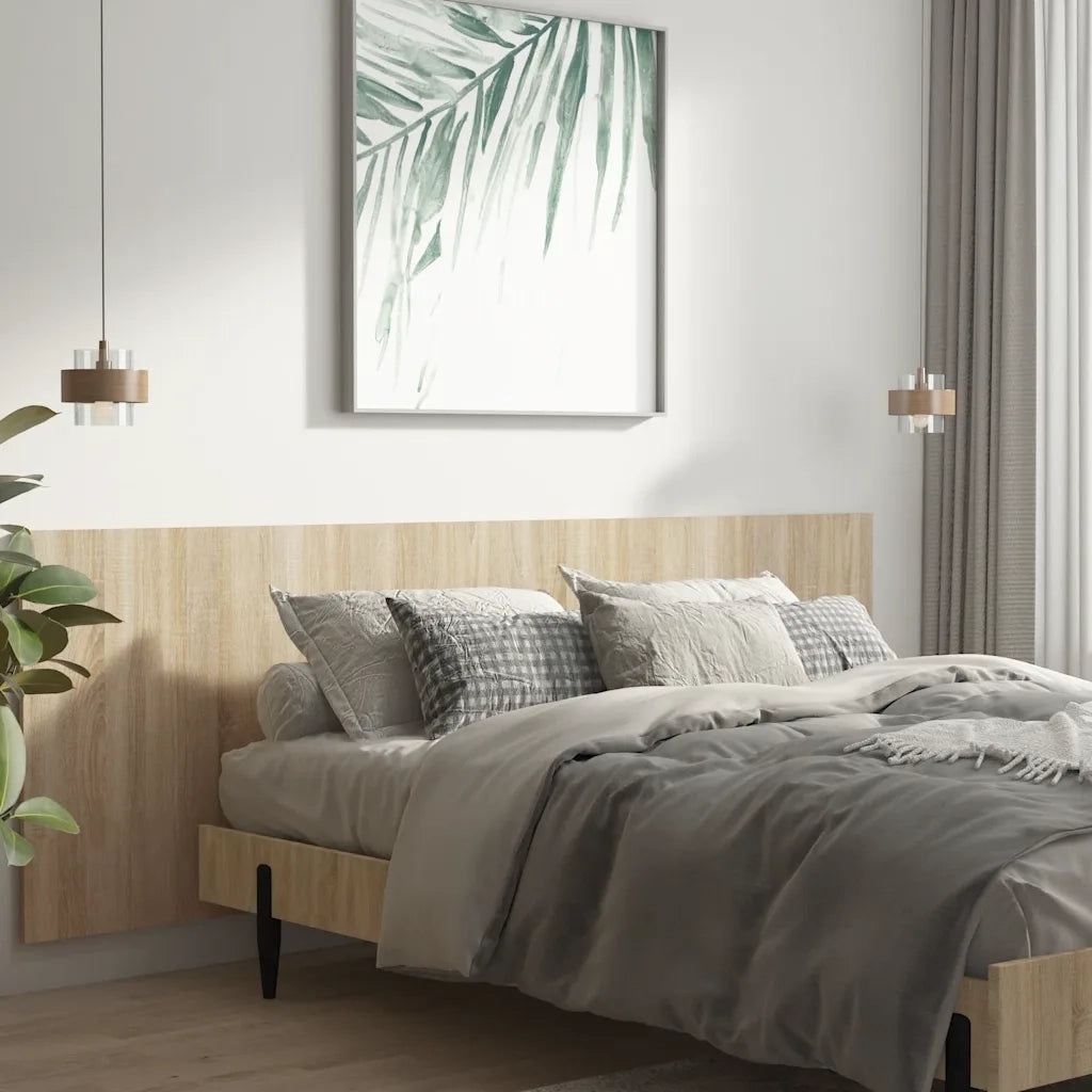 Testiera Letto-Testata del letto Rovere Sonoma 240x1,5x80 cm Legno Ingegnerizzato