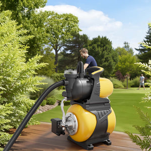 Autoclave con serbatoio uso domestico a membrana, 19 l, 1000 W, pompa per acqua automatica da 3500 l/h con pressostato e prefiltro, prevalenza 44 m, profondità di aspirazione di 8 m