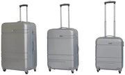 Set 3 Valigie Trolley Rigide in ABS 4 Ruote TSA Ravizzoni Sangria Silver