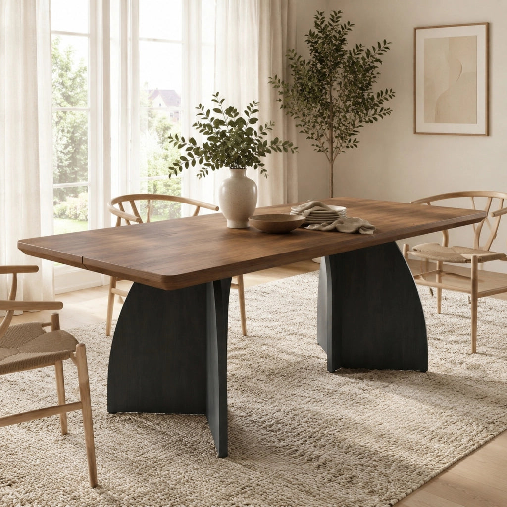 Tavolo da pranzo 160x80 cm in MDF color noce