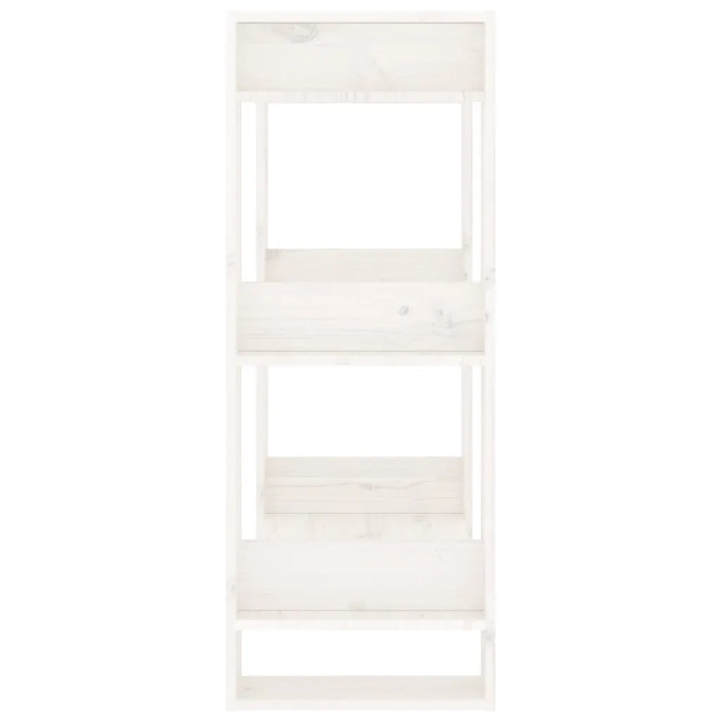 Libreria/Divisorio Bianco 60x35x91 cm in Legno Massello di Pino 813880