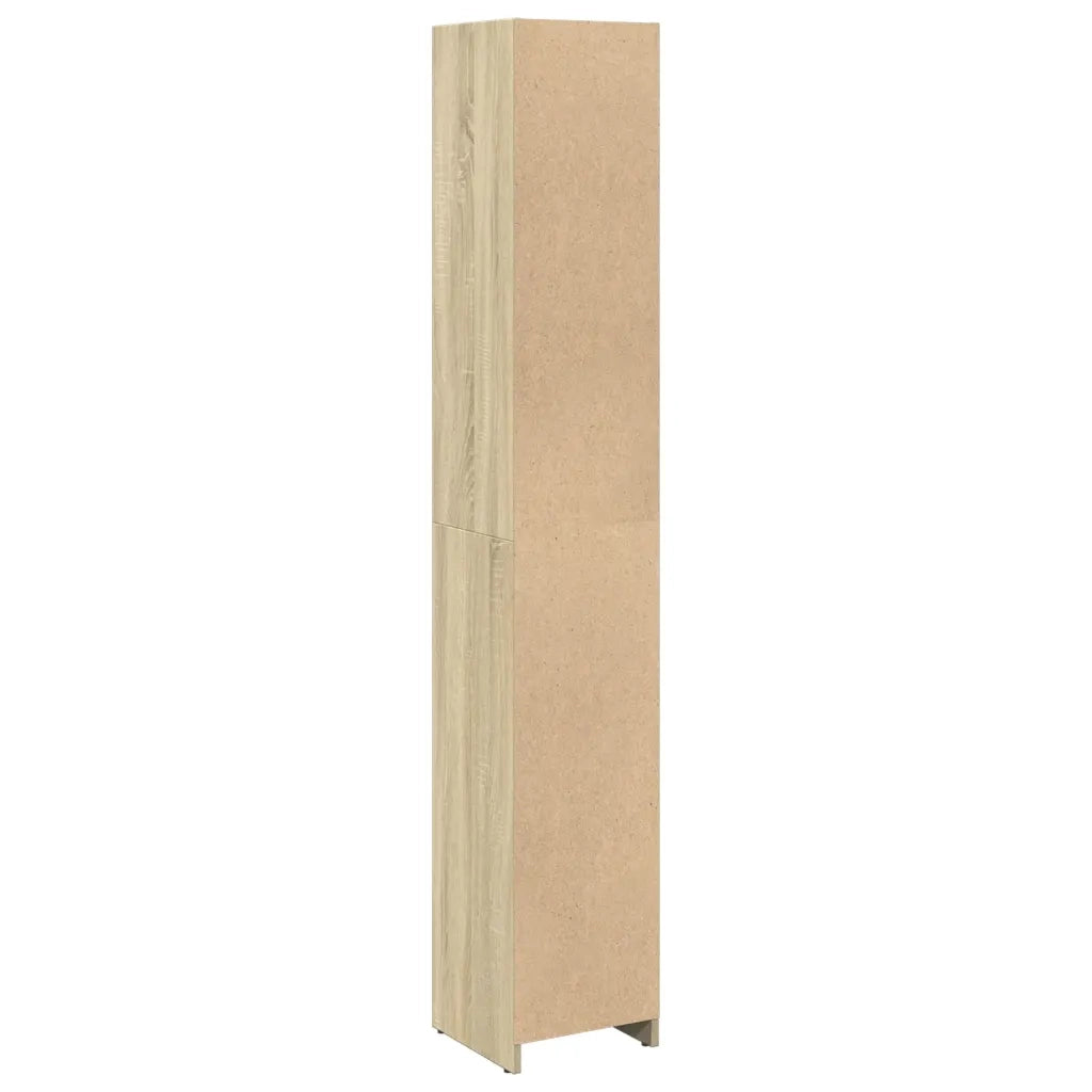 vidaXL Mobile da Bagno Rovere Sonoma 30x30x183,5 cm Legno Multistrato