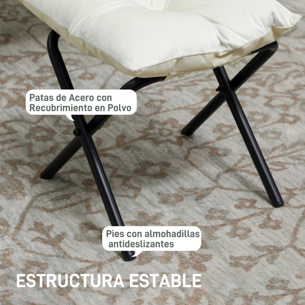 Poltrona Relax con Poggiapiedi ¨C Zephmum ¨C Crema