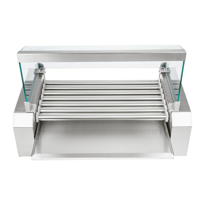 Macchina professionale per hot dog in acciaio inox 12 salsicce 1.400 watt 3614090