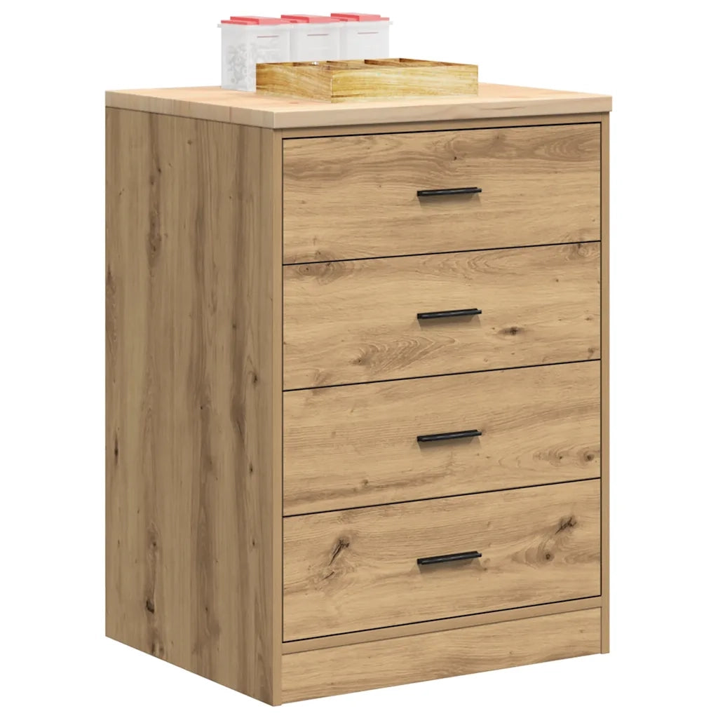 Armadietto per Garage in Rovere Artigianale 60x51x85 cm 860606