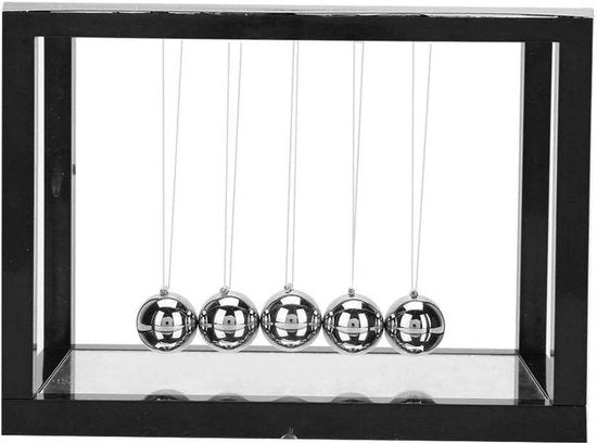 Palle di Bilanciamento in Acciaio con Specchi per Ridurre lo Stress Fisico Giochi per Casa e Scrivania Decorazione Regalo - Nero