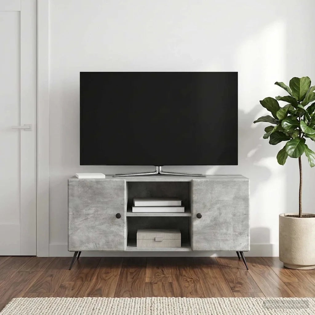 Mobile TV 102 x 34,5 x 50 cm Grigio Cemento 895618