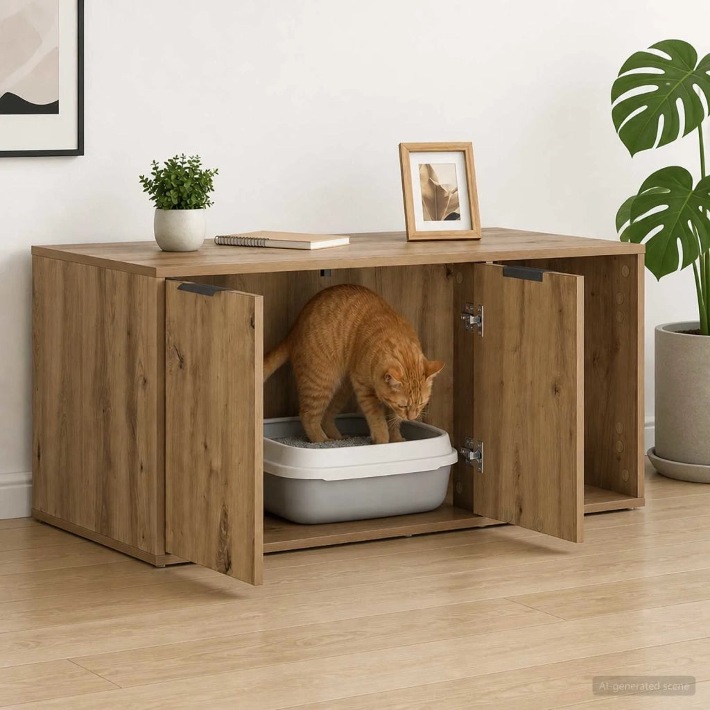 Mobile per gatti Rovere Artigianale 100 x 49 x 45 cm 8014758