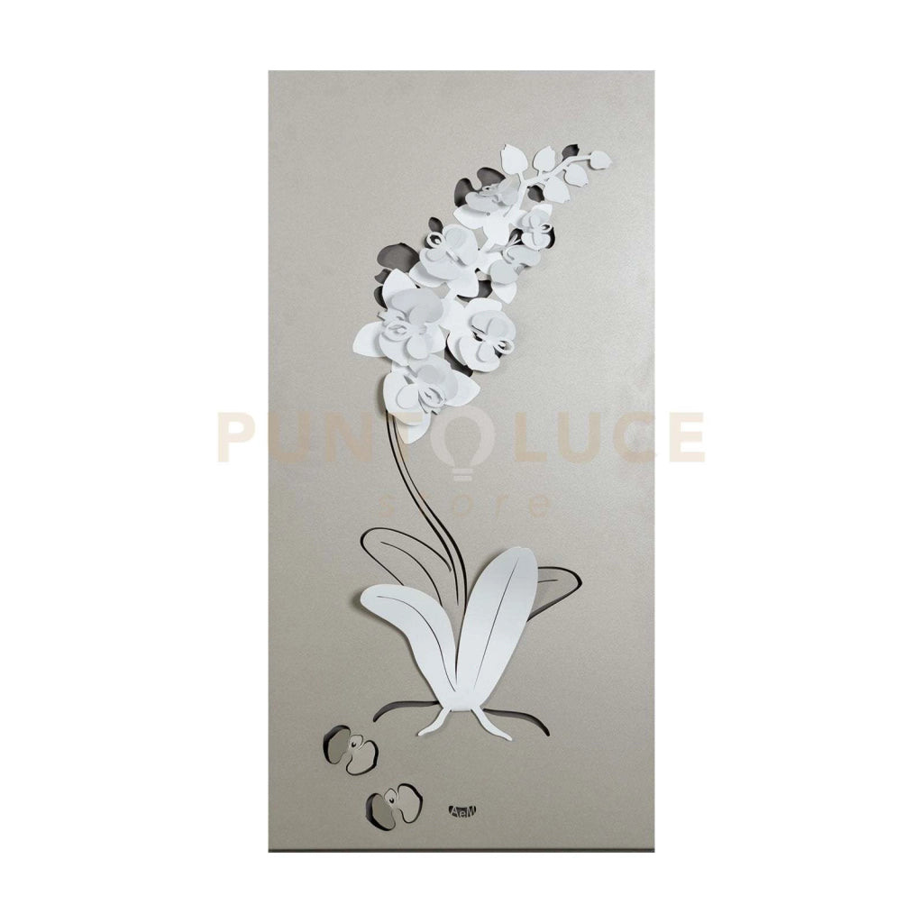 Pannello decorativo moderno Orchidea Sabbia e bianco