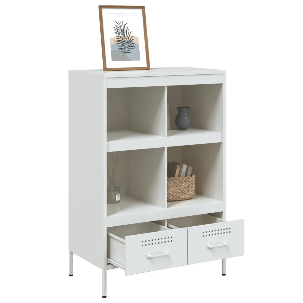 vidaXL Credenza Bianca 68x39x101,5 cm in Acciaio