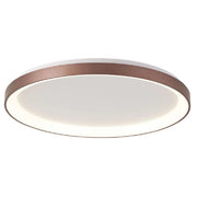 Trade Shop - Plafoniera Moderna Tonda Led Cct 42w 3000k 4000k Luce Soffitto Lampada Muro 58cm - Marrone