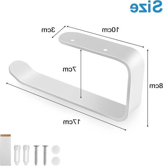 Sostegno WC Autoadesivo in Acciaio Inossidabile da Muratura con Pannello 18 cm per Cucina e Bagno
