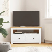 Mobile Porta TV-Mobile per TV-Credenza TV Angolare Bianco 93x49x49cm in Pino Serie Panama